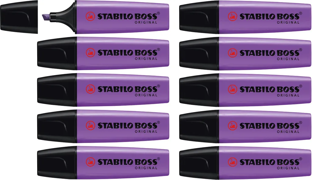 Textmarker - STABILO BOSS ORIGINAL - 10er Pack - lavendel